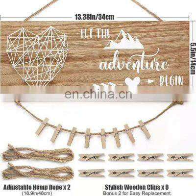 Modern Home Kids Birthday Party Wood Fall Wall Hanging Art Decor Living Room Pictures Decorations for Home Luxury photo-2