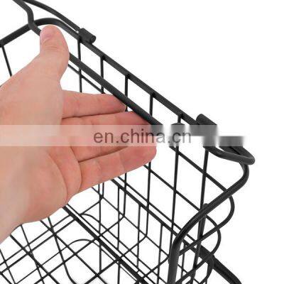 Under Shelf Hanging Muti Kitchen Corner Acbinet Organizer Wire Basket With Wheel photo-5