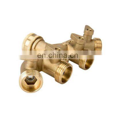 Garden All-copper Four-way Ball Valve Threaded Agriculture Irrigation Bulk Hose Fittings