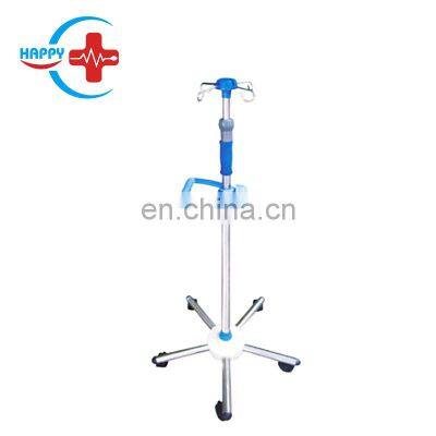 HC-M092 High quality medical infusion 5 Wheels Stainless steel infusion stand, IV stand/ pole for sale