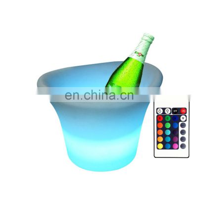 Beer Ice Bucket LED Luminous Ice Bucket Induction Recharge Waterproof Lighting Ice Buckets for Bar