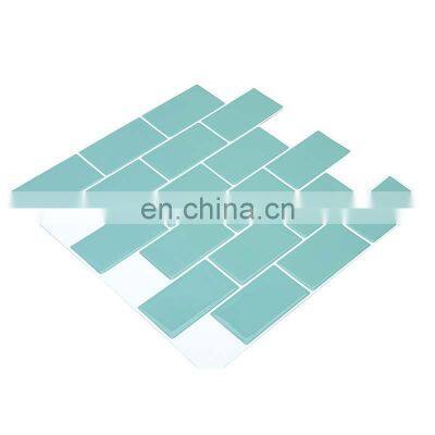 Fire proof interior wall decoration sticker waterproof 3d peel and stick backsplash tiles