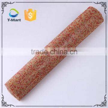 Hot Fix Crystal Bling Bling Fiberglass Jute Rhinestone Mesh Roll Quality Choice photo-2