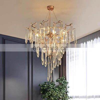 Modern Luxury Indoor Metal Hanging Decoration For Living Room Restaurant Tree Branch Chandelier