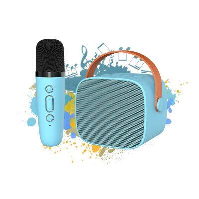 OEM Manufacturer's Mini 6W HiFi Wireless BT Speaker RGB Rechargeable Karaoke Mic ABS Subwoofer Smart Studio Sound System New Box