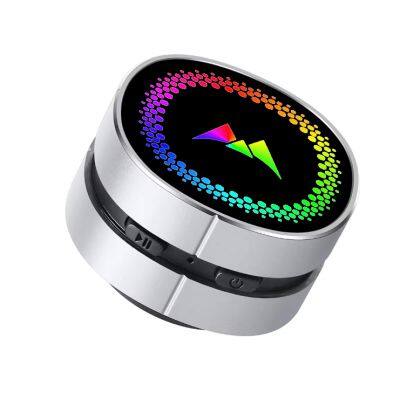 RGB LED Light Stereo Woofer HIFI Sound Mini Speaker Wireless Portable Metal Bone Conduction Speaker