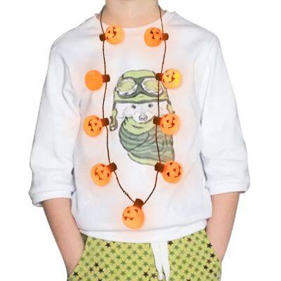 Halloween Supplies Light Up Toys Led Pumpkin Necklace Party Decoration photo-4
