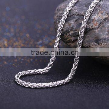2015 Fashion Jewelry Rhodium Plated Brass Chain Twisted Necklace photo-2