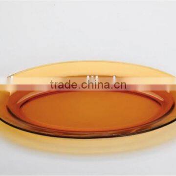 CE/EU/FDA/SGS/LFGB HIGH QUALITY DECORATIVE GLASS PLATE ,ROUND GLASS FRUIT PLATE,PAINTED GLASS PLATE photo-5