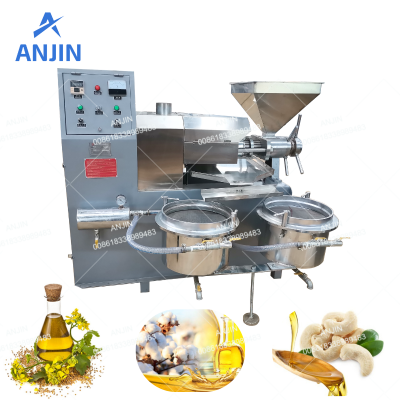 Cashew Nut Oil Pressing Machine Sunflower Seeds Oil Presser Soybeans Extraction Screw Oil Press Machine
