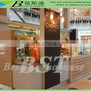 Fashion retail mall snack kiosk for food display