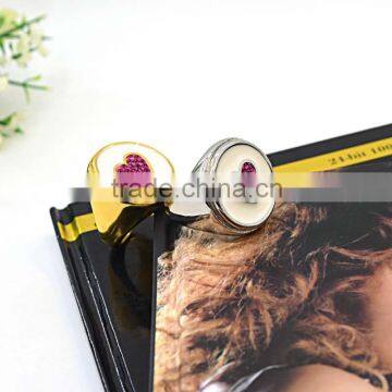 Heart Shaped Ring Designs for Girls Gold Jewelry Red Heart Ring photo-3