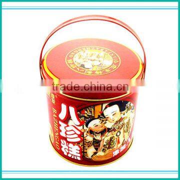 Tin bucket with lid