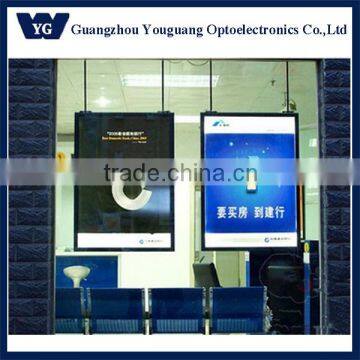 LED window advertising display two sided aluminum snap frame thin light box