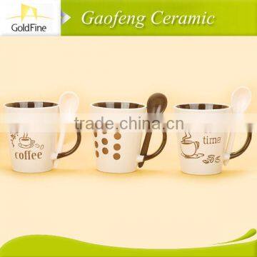 white coffee cup/ wholesale stoneware coffee cup with low price