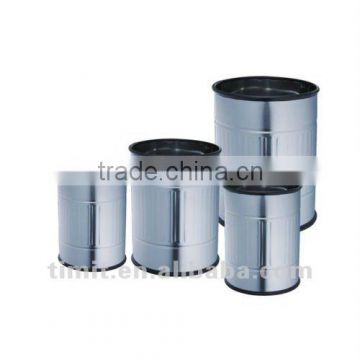 Superior Quality Stainless Steel Round Shape with Cover Dustbin