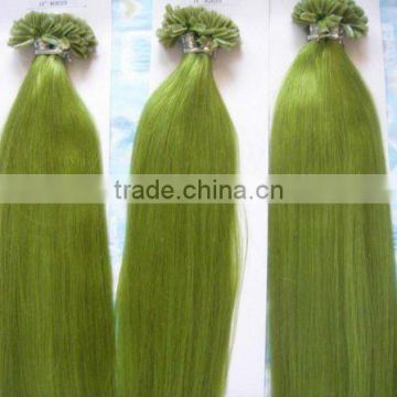 Cheap Price Green Hair Extension U-tip Hair Extension