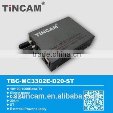 Gigabit fiber optic media converter with dual fiber SC 2km