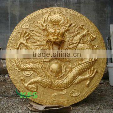 Vivid bronze dragon relief