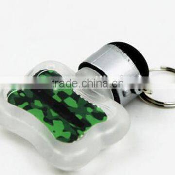 2016 Bone Shaped Plastic Bling Cat/Dog LED Pet Tag; led light pet pendants