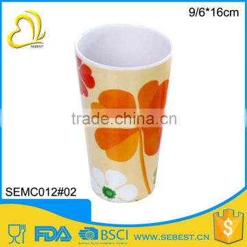 novelty direct price round melamine custom printed tea cups