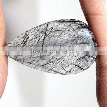 Natural Black Ruhtile Cabochon