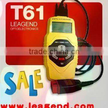 OBD2/OBDII/EOBD/JOBD - Auto/Car/Vehicle Highend Diagnostic Scan Tool T61 (Multi-language/Easy2Used/DIY/Yellow)Factory Price