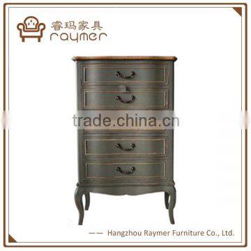 Industrial reproduction solid wood living room chest of drawers