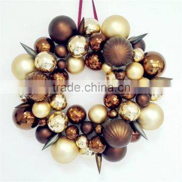 2016 Christmas ball wreaths colored decorative balls wreath