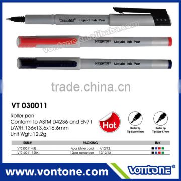 High quality and low price promotional pen ,plastic roller ball pen