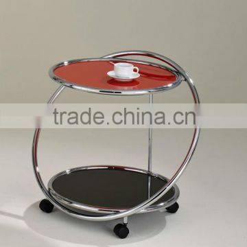 Oval metal special serving trolley