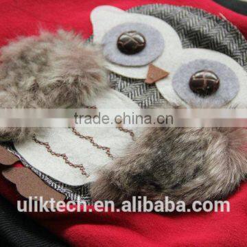 Cute Owl Pics Girls Set Long Sleeve t Shirt With Black Leather Skirt Red Black 2 Colors Fashion Children Set photo-4
