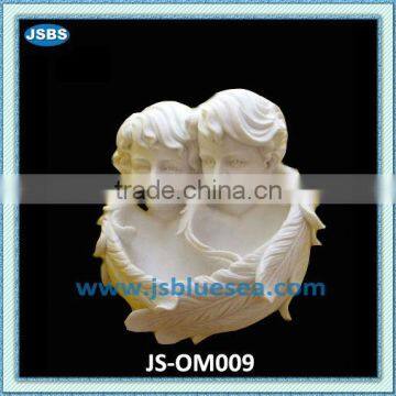 Decorative Small White Marble Angel Wall Ornaments