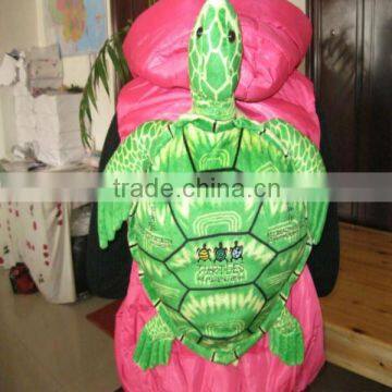 kid school bag simulation plush turtle backpack with embroidery