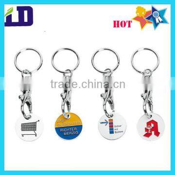 nickle plating trolley coin keyring