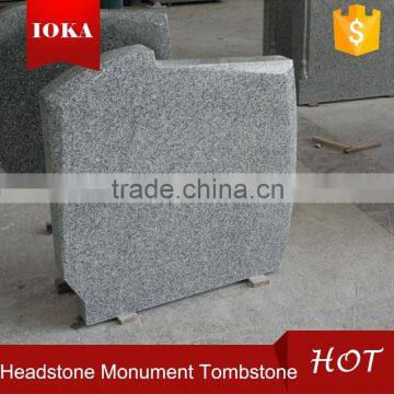 carving grey &black granite tombstone