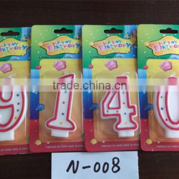 Paraffin Wax Birthday Number Candles