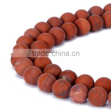 Hot Selling Matted Poppy Jasper Round Gemstone Loose Beads