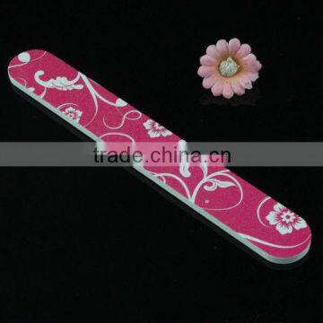 Flower Pattern Double Side Shining Nail Buffer Block