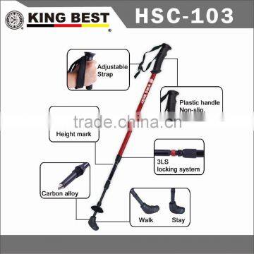 KING BEST Outdoor Sports Walking Stick 3-SECTION Nordic Walking Sticks Adjustable Nordic Walking Stick Elderly Walking Stick photo-3