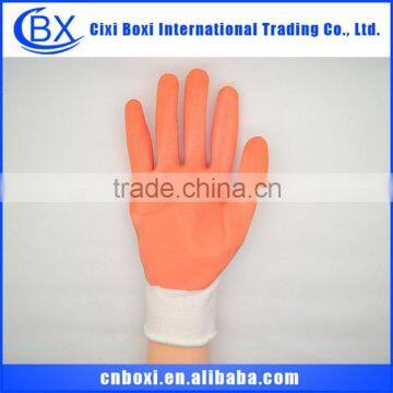 2014 Brand new white/custom polyester/acylic yarn and pvc safety glove,pvc dots safety gloves