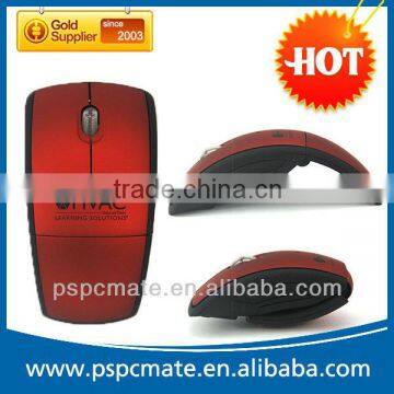 2.4g wireless foldable mouse for pc Mac with customized logo+ mini usb receiver