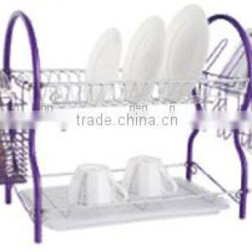 LBY modern style 2 tiers dish rack with tray and cutlery holder