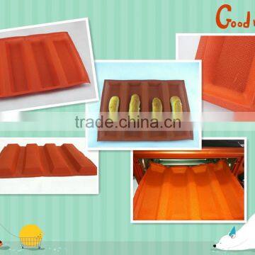 Silicone baking pan bread Sub roll pan with fiberglass reinforce