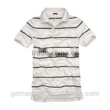 man's stripe garment wash polo shirt pmwt008