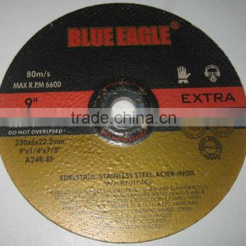 Abrasive tools depressed center grinding wheel for metal