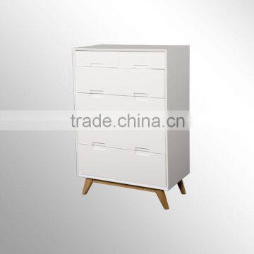 Modern style white solid wood wardrobe cabinet design for European