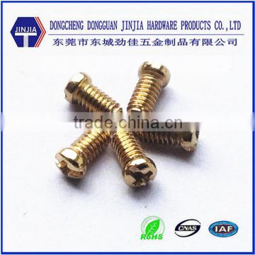 customed m5#*6.4mm pan head phillips/slotted combo brass screw for electrical