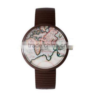 Olivia Pratt Women's Vintage Map Stretch Band Watch