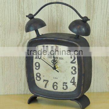 French Industrial Old Fashion Alarm Clock photo-1